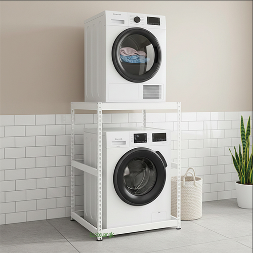 [ 세탁기 위 건조기 앵글선반 ]가로(W)800mm폭(D)800mm높이(H)1200mm [배송비무료]