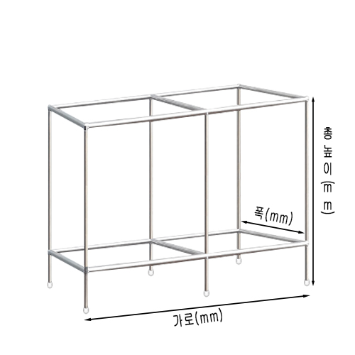 [ 콤비락 진열대 2열 2단 ]가로(W)1200mm폭(깊이)300mm높이(H)400mm[배송비무료]