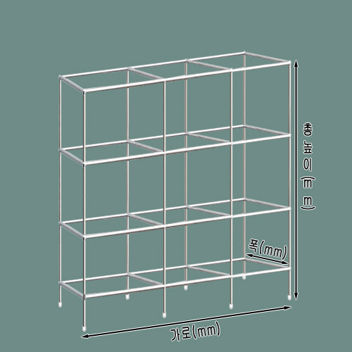 [ 콤비락 진열대 - 3열 4단 ]가로(W)1800mm폭(깊이)300mm높이(H)1000mm[배송비무료]
